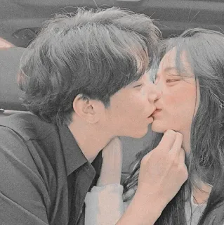 😘 baiser, amour, couple, romance, affection telegram sticker
