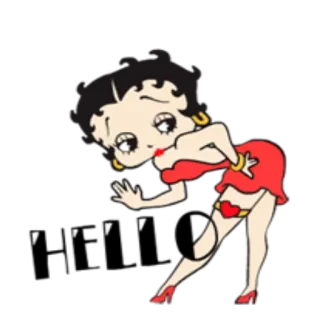 😶 Betty Boop betty boop, cartoon, vintage, flapper, classic animation telegram sticker