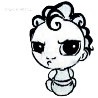 😒 Blrodar1991 baby, cartoon, zeichnung, sticker, illustration, kunst telegram sticker