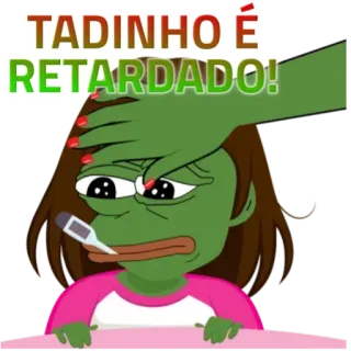 🤒 Pepe the Frog TADINHO É RETARDADO! 佩佩蛙, 冒犯, 侮辱, 表情包, 网络文化 telegram sticker