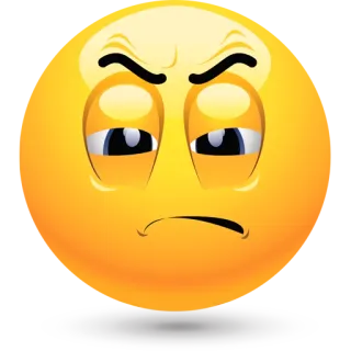 😑 Emoji, Zły, Rozdrażniony, Wyraz, Nastrój telegram sticker