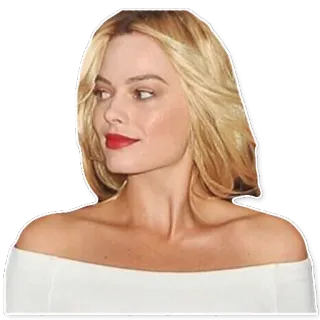 👀 Margot Robbie actrice, célébrité, femme, blonde, portrait whatsapp sticker