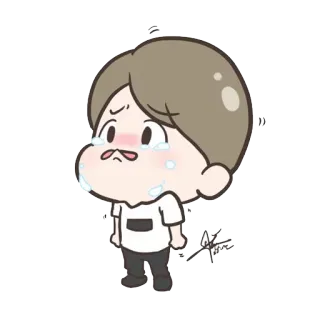 😭 Hoạt hình, Buồn, Khóc, Nước mắt, Cảm xúc, Nhân vật, Nhãn dán telegram sticker