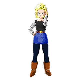 👩 Android 18 Dragon Ball Z anime, androide, cyborg, loira, dbz, dragon ball, android 18 telegram sticker