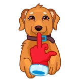 🖕 หมา, นิ้วกลาง, ก้าวร้าว, ท่าทาง, สัตว์ telegram sticker