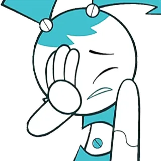 😤 Jenny Wakeman My Life as a Teenage Robot dessin animé, robot, animé, personnage, ado, facepalm telegram sticker