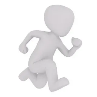 🏃‍♀️ stick figure, running, 3d, white, person, action, exercise telegram sticker