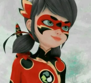 😎 Marinette Dupain-Cheng Miraculous: Tales of Ladybug & Cat Noir miraculous ladybug, marinette, character, anime, cartoon, hero whatsapp sticker