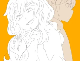 😏 Anime, Cartoni animati, Illustrazione, Personaggi, Disegno telegram sticker