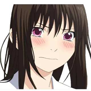 😢 Hiyori Iki Noragami anime, girl, hiyori iki, noragami, upset, crying telegram sticker