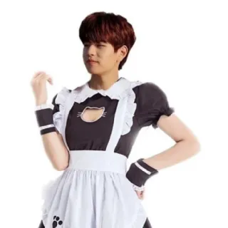 ☀️ 사람, 메이드복, 고양이, 코스튬, 귀여운 telegram sticker