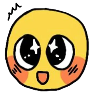 🥺 Emoji, Lindo, Amarillo, Feliz, Dibujo animado telegram sticker
