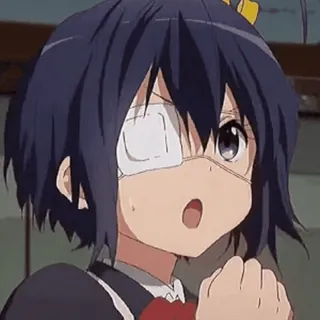 ✊ anime, girl, cute, expression, patch, worried telegram sticker