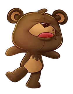 🐻 orso, carino, cartone animato, peluche whatsapp sticker
