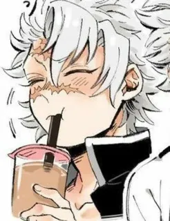 😋 Sanemi Shinazugawa Demon Slayer Anime, Demon Slayer, Sanemi Shinazugawa, Personaggio, Cartone animato, Boba, Bere telegram sticker