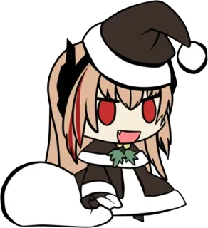 🎄 natale, cartoni animati, carino, festivo, inverno, vacanze, cappello da babbo natale telegram sticker