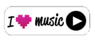▶ I [heart] music music, heart, love, play, sound, entertainment telegram sticker