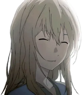 🙂 A Silent Voice Anime, Ragazza, Personaggio, Sorriso, Carino telegram sticker