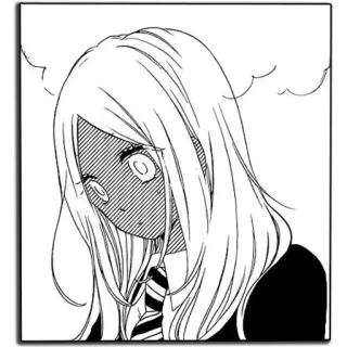 😶 Anime, Manga, Fille, Uniforme scolaire, Dessin animé, Illustration telegram sticker