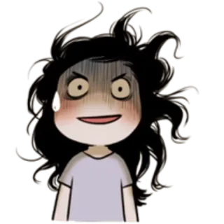 😨 Cartoon, Illustration, ängstlich, verängstigt, Schweiß, Figur, besorgt telegram sticker