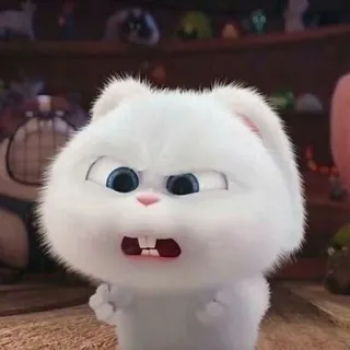 🤨 Snowball The Secret Life of Pets bunny, rabbit, cute, cartoon, animal, pet telegram sticker