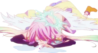😭 Shiro No Game No Life Anime, Shiro, No Game No Life, Ángel, Kawaii whatsapp sticker