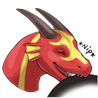 😋 *Nip* Drache, Zwicken, Cartoon, Fantasy, Süß whatsapp sticker
