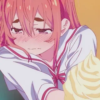 🧡 Anime, Mädchen, Traurig, Eis, Süß whatsapp sticker