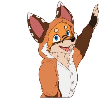🦊 rubah, kartun, binatang, berbulu, karakter telegram sticker