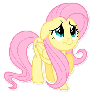 😗 Fluttershy My Little Pony Pony, Cartoon, Fluttershy, süß, Tier, My Little Pony telegram sticker