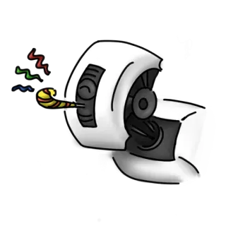 🎉 GLaDOS Portal robot, inteligencia artificial, videojuego, portal, IA telegram sticker
