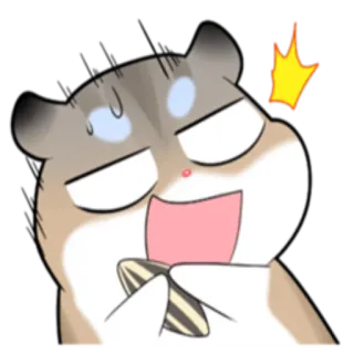 😰 хомяк, милый, животное, мультик, смешной, питомец whatsapp sticker