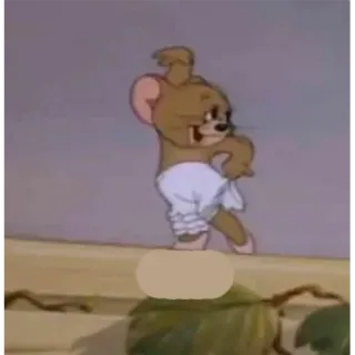 🍷 Jerry Mouse Tom and Jerry cartoon, muis, animatie, personage, Jerry whatsapp sticker