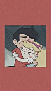 ❤️ Star Butterfly Star vs. the Forces of Evil desenho animado, abraço, amizade, animação, casal whatsapp sticker