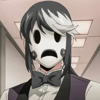 ☹ High-Rise Invasion anime, mask, high-rise invasion, horror, suspense telegram sticker
