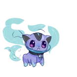 💧 gatto, animale, carino, animale domestico, kawaii, fantasy telegram sticker