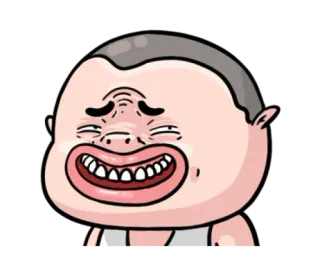 😬 Meme, Divertido, Dibujo animado, Personaje, Expresión, Cara whatsapp sticker