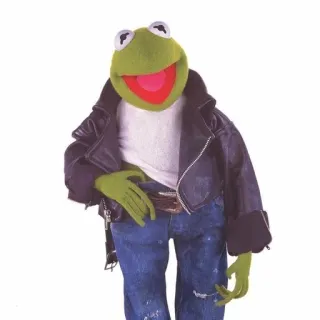 🌟 Kermit Kermit der Frosch, Muppet, Jacke, Frosch, Jeans whatsapp sticker