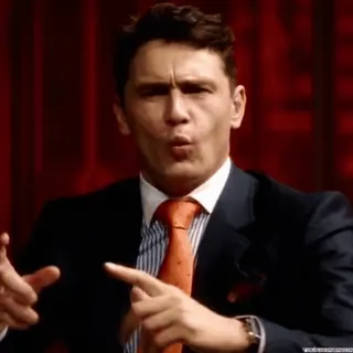 🧐 James Franco Schauspieler, Promi, Mann, Krawatte, Anzug telegram sticker