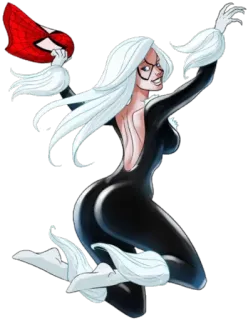 😁 Black Cat Black Cat, Marvel, superhero, comic book, felicia hardy, character, villain telegram sticker