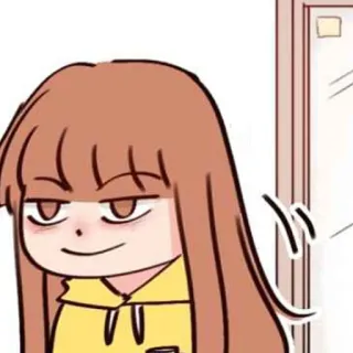 🍂 dibujo animado, presumido, anime, chica, personaje, sonrisa telegram sticker