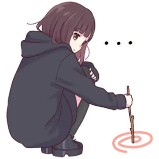 Куруми-чан 2 @nyasticks whatsapp stickers