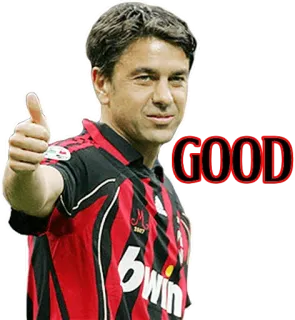 👍 GOOD voetbal, duim omhoog, sport, AC Milan, coach telegram sticker