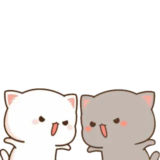😡 cat, cute, cartoon, angry, peach, goma whatsapp sticker
