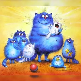 👨‍👧‍👧 cat, cats, kitten, animals, cute, pet, cartoon, funny telegram sticker