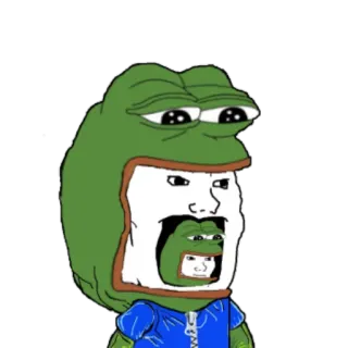😲 ペペザフロッグ, ネットミーム, Wojak, カエル, 漫画 telegram sticker