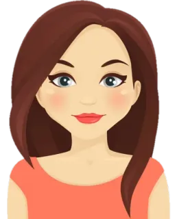 😐 Frau, Mädchen, Cartoon, weiblich, Porträt whatsapp sticker