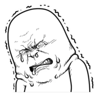 😭 pleurer, triste, angoissé, émotion, dessin animé telegram sticker