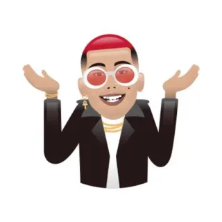 🤷‍♂️ cartoon, emoji, character, man, sunglasses, illustration telegram sticker