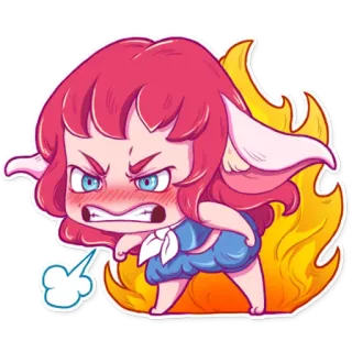 😡 Anime, Mangá, Bravo, Desenho animado, Personagem, Ilustração, Adesivo telegram sticker